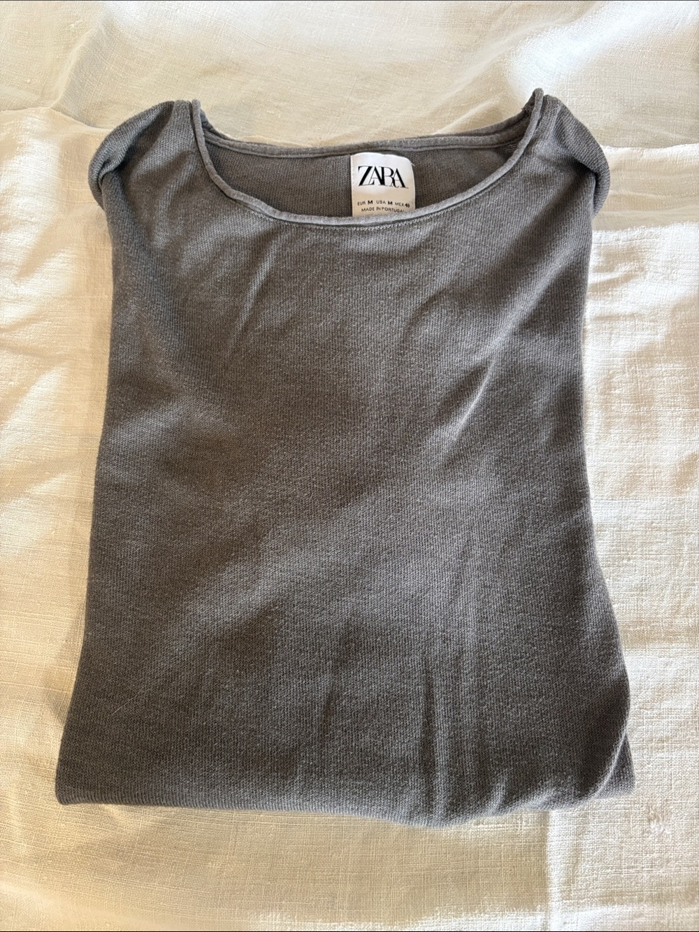 ZARA Lightweight Gray Womens Top